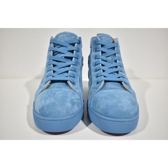 Christian Louboutin Louis Orlato Flat Panorama Blue High Top Sneaker 44.5 11.5 - Picture 6 of 12